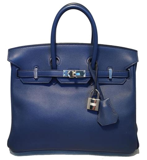 hermes bag navy blue|blue birkin bag cost.